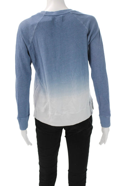 Sundry Womens Pullover Sweatshirt Blue Crew Neck Long Sleeve Beach Size 1