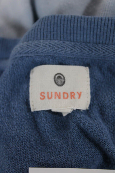 Sundry Womens Pullover Sweatshirt Blue Crew Neck Long Sleeve Beach Size 1