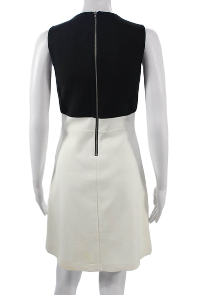 Theory Womens A-Line Shift Dress Black Sleeveless Round Neck Size 2