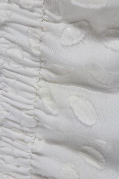 Shoshanna Women Sundress Mini White V-Neck Sleeveless Silk Polka Dot Size 0