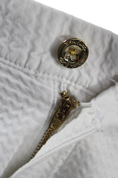 Lilly Pulitzer Women Cotton White Beach Button Shorts Size 2