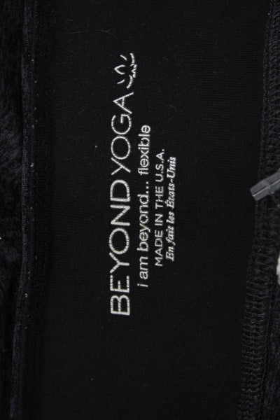 Beyond Yoga Womens Capri Cropped Dark Gray Polyester Solid Leggings Size XS