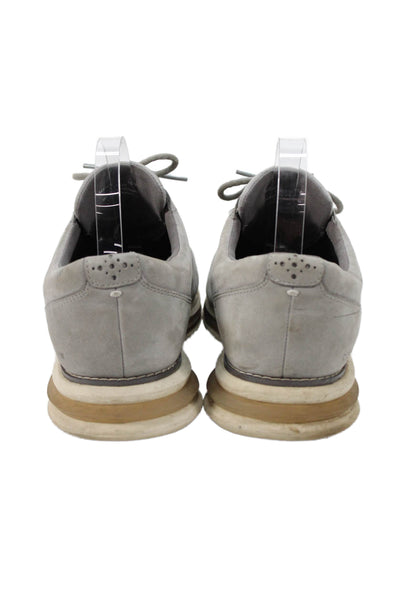 Cole Haan Suede Lace Up Walking Sneakers Grey Size 10 Wide