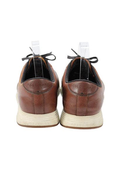 Cole Haan Grand.OS Mens Leather Walking Sneakers Brown Size 10 Medium