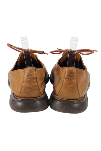 Cole Haan Grand.OS Mens Leather Lace Up Walking Sneakers Brown Size 10 Medium