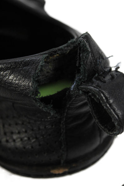 Zero Grand Cole Haan Mens Perforated Leather Sneakers Black Size 10.5 Medium
