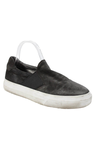 Vince Womens Suede Slide On Walking Sneakers Grey Size 8 Medium