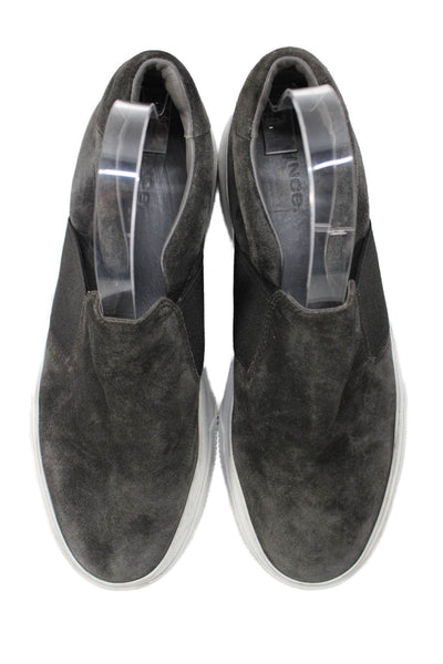 Vince Womens Suede Slide On Walking Sneakers Grey Size 8 Medium