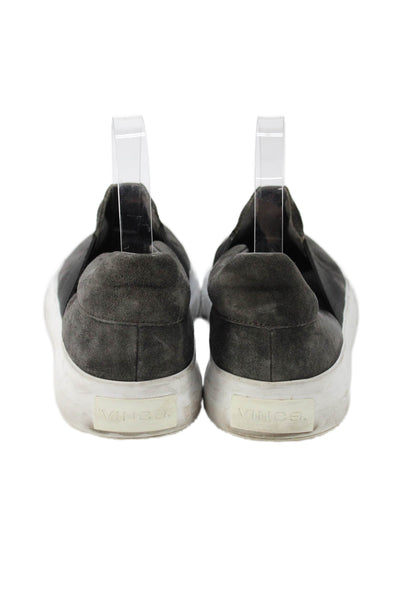 Vince Womens Suede Slide On Walking Sneakers Grey Size 8 Medium