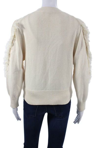 Vanessa Bruno Womens Cardigan Beige V Neck Button Long Sleeve Size M