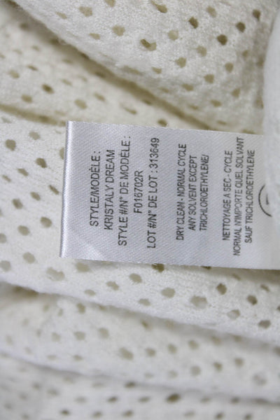 Theory Women White Pullover Sweater Round Neck Long Sleeve Size S