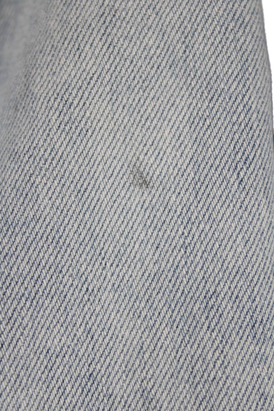 Agolde Women Cropped Straight High Rise Light Blue 100% Cotton Jeans Size 28