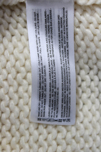 C/MEO Collective Women Beige Pullover Sweater Mockneck Wool Blend Size M