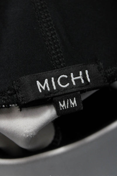 Michi Womens Ankle Leggings Black Polyester Spandex Size M