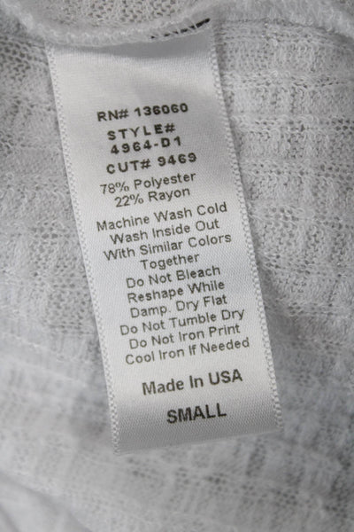Project Social T Women Cropped White T-Shirt Short Sleeve Round Neck Size S