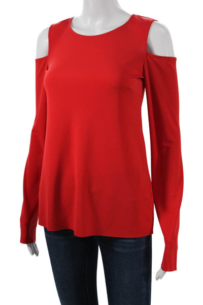 Bailey 44 Womens Long Sleeve Round Neck Red Top Size S