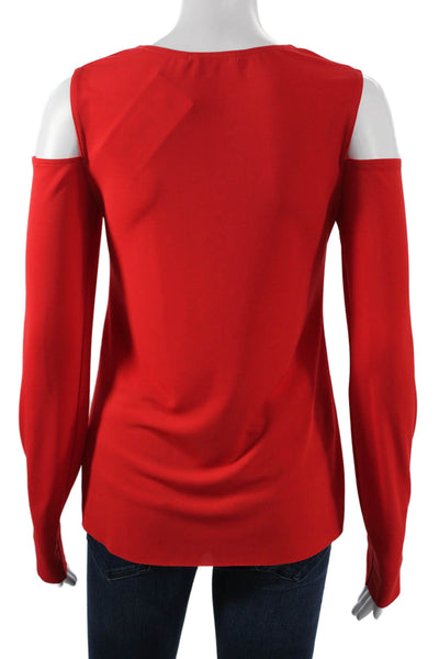 Bailey 44 Womens Long Sleeve Round Neck Red Top Size S