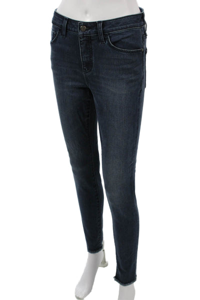 Pilcro & Letterpress Anthropologie Womens Dark Blue Ankle Skinny Jeans Size 27