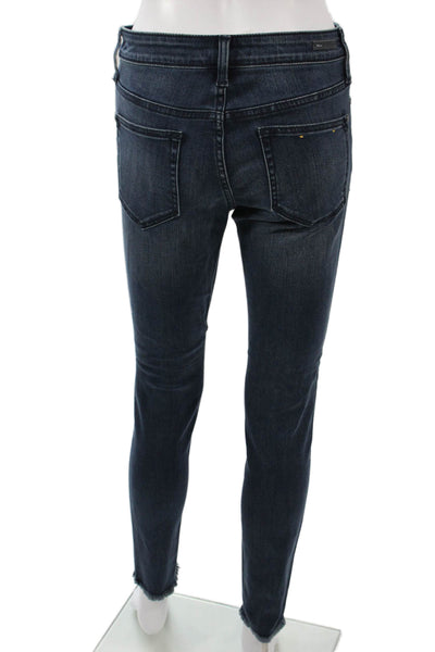 Pilcro & Letterpress Anthropologie Womens Dark Blue Ankle Skinny Jeans Size 27
