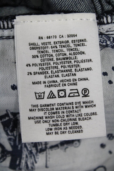 Pilcro & Letterpress Anthropologie Womens Dark Blue Ankle Skinny Jeans Size 27
