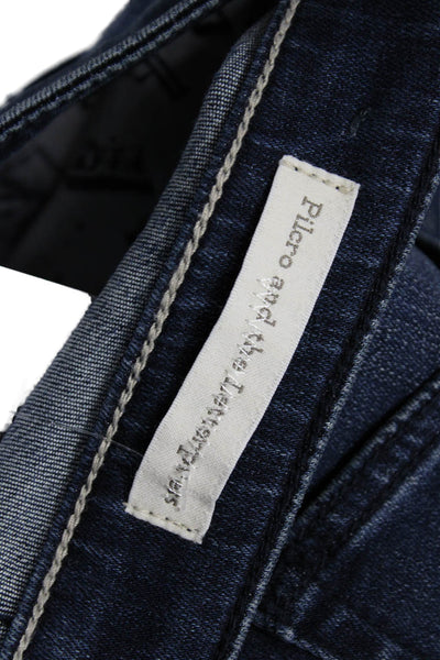 Pilcro & Letterpress Anthropologie Womens Dark Blue Ankle Skinny Jeans Size 27