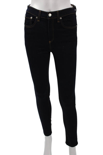 Rag & Bone Jean Womens Skinny Ankle Jeans Dark Blue Size 28