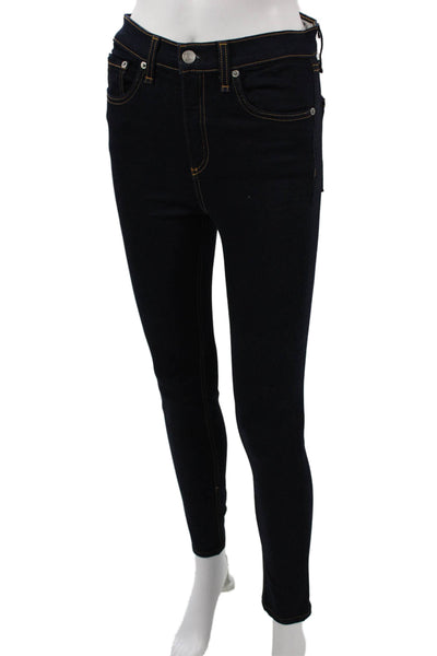 Rag & Bone Jean Womens Skinny Ankle Jeans Dark Blue Size 28