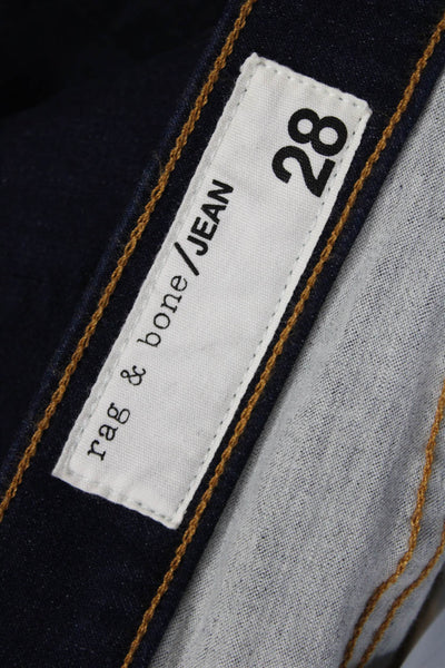 Rag & Bone Jean Womens Skinny Ankle Jeans Dark Blue Size 28