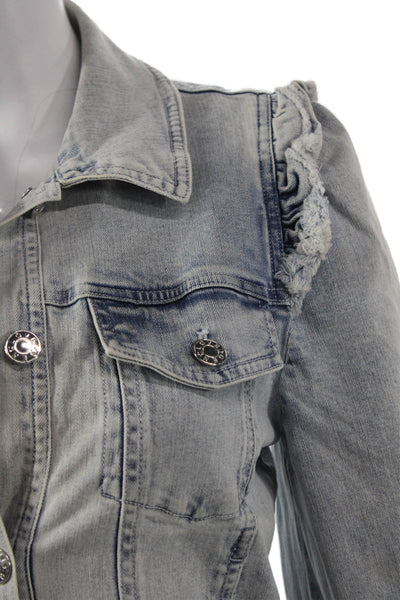 Generation Love Womens Light Blue Button Collared Jacket Grunge Size XS