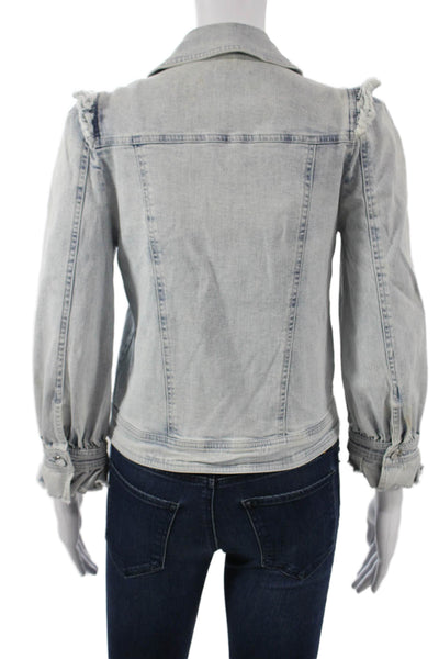 Generation Love Womens Light Blue Button Collared Jacket Grunge Size XS