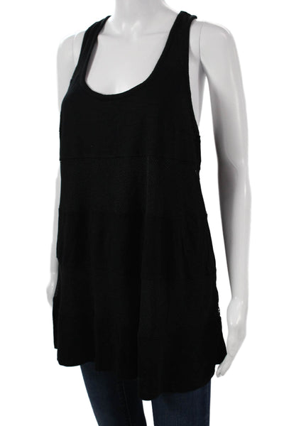 Plenty by Tracy Reese Womens Tunic Tank Black Sleeveless Bohemian Size L