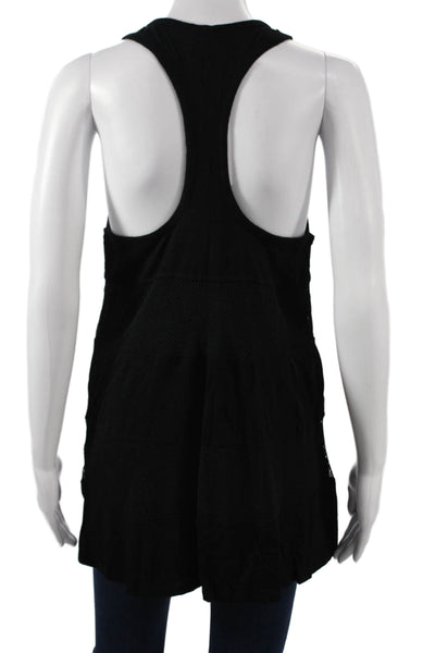 Plenty by Tracy Reese Womens Tunic Tank Black Sleeveless Bohemian Size L