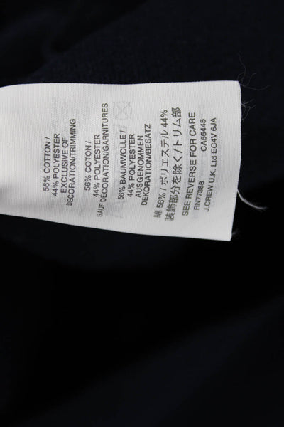 J Crew Womens Basic Long Sleeve Round Neck Top Dark Blue Size XS