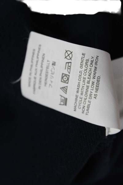 J Crew Womens Basic Long Sleeve Round Neck Top Dark Blue Size XS
