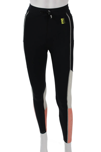 PE Nation Womens Ankle Jegging Black Drawstring 65% Recycled Nylon Size S