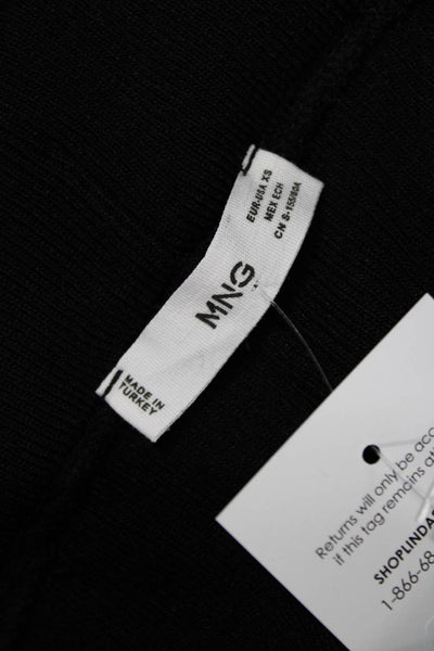 MNG Womens Ankle Leggings Black Polyester Solid Classic Size XS