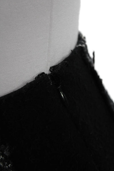 Rag & Bone Women A-Line Mini Skirt Black Wool Blend Size 2