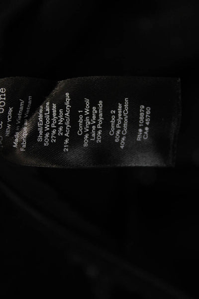 Rag & Bone Women A-Line Mini Skirt Black Wool Blend Size 2