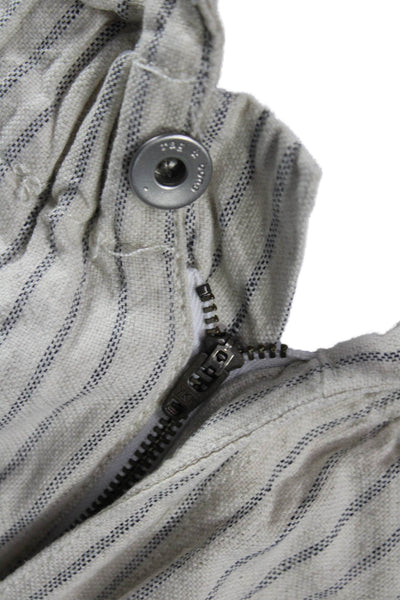 Rag & Bone Womens Beige Striped Button Shorts Size 26