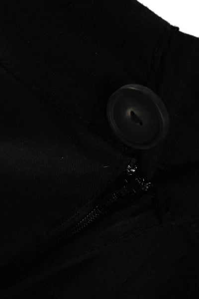 Vince Women Shorts Black Linen Blend Button Size 4