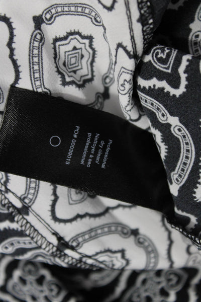Rag & Bone Womens Black Paisley Viscose Dress Pants Hook & Eye Size 2