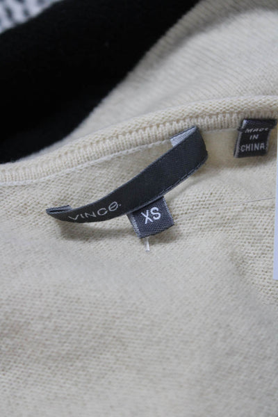 Vince Womens Pullover Sweater Beige Wool Cashmere Size XS