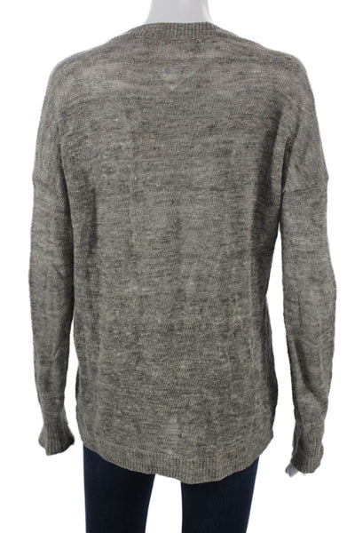 Vince Womens Gray Cashmere Wool Pullover Crewneck Sweater Size S