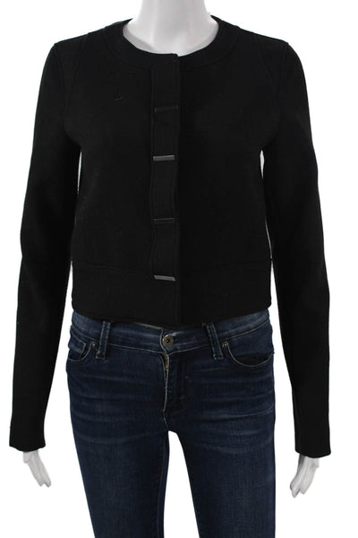 Elie Tahari Womens Black Hook Eye Jacket Size 2