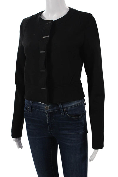 Elie Tahari Womens Black Hook Eye Jacket Size 2