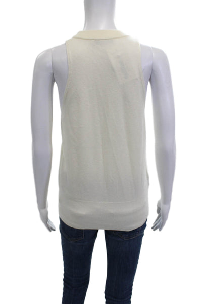 MNG Women Basic Mock Neck Beige Tank Size M