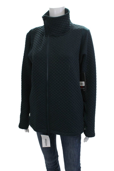 New Balance Womens Quilted Jacket Dark Blue High Neck Zip Size XL