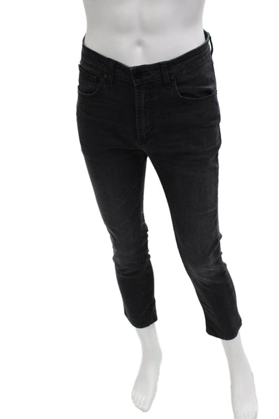 Monfrere Mens Ankle Skinny Black Jeans Size 31