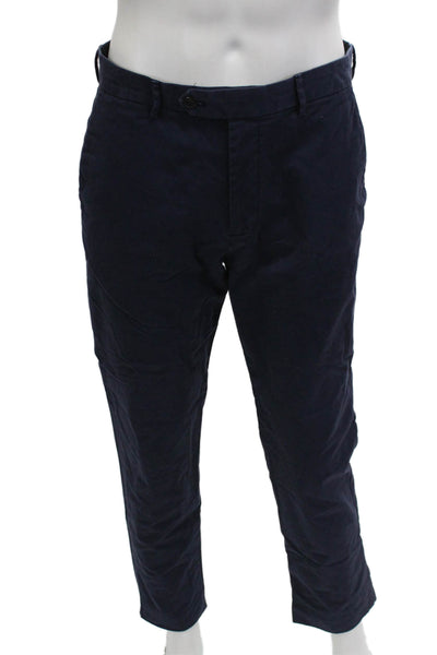 J Crew Mens Chino Dress Pants Dark Blue Cotton Stretch Size 31