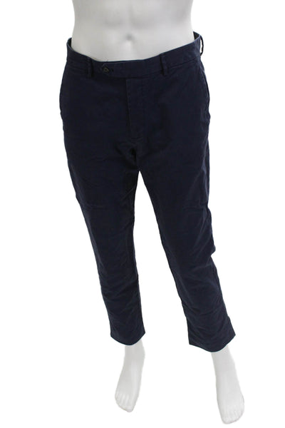 J Crew Mens Chino Dress Pants Dark Blue Cotton Stretch Size 31